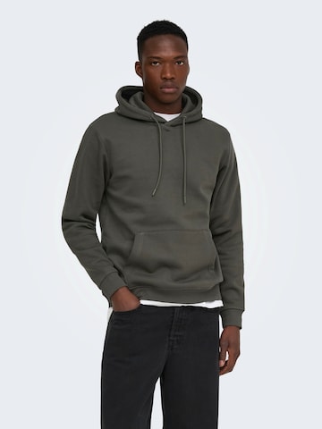 Sweat-shirt 'ONSConnor' Only & Sons en gris : devant