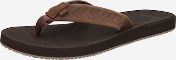 QUIKSILVER T-Bar Sandals 'LEFT COASTA' in Brown: front
