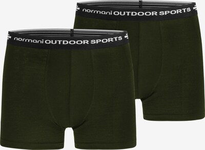 normani Boxershorts in grün / schwarz / weiß, Produktansicht