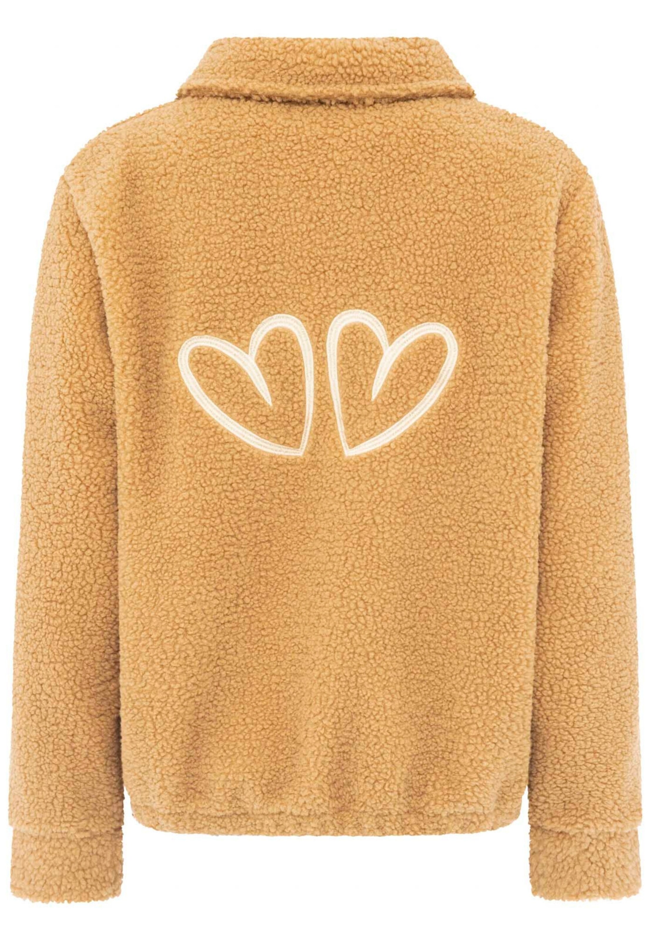 Sweat-shirt Zwillingsherz en beige : derrière