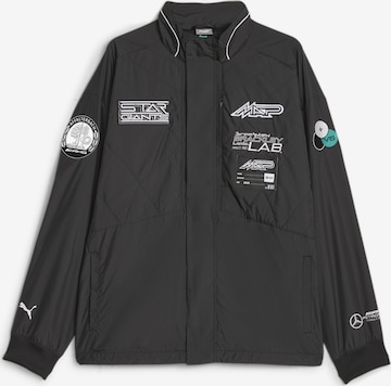 PUMA Athletic Jacket in Black: front