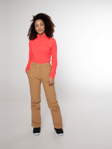 PROTEST Regular Workout Pants 'CARMACKS' in Brown