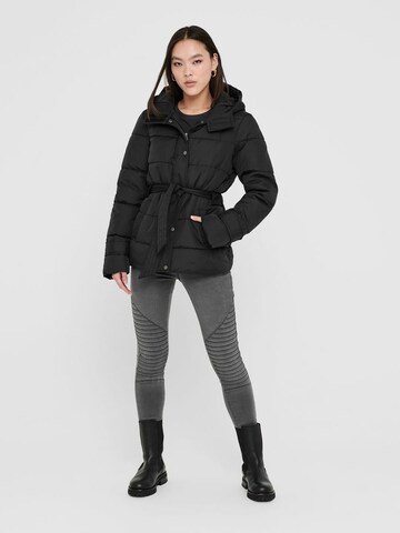 JDY Winter Jacket in Black: front