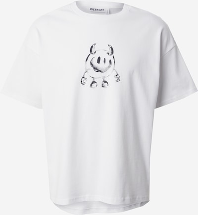 Marškinėliai 'Great' iš WEEKDAY, spalva – juoda / balta, Prekių apžvalga