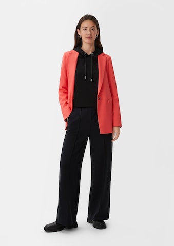 Wide Leg Pantalon comma casual identity en noir : devant