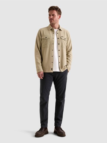 PME Legend Regular fit Skjorta 'Cargo overshirt with waffle texture' i beige