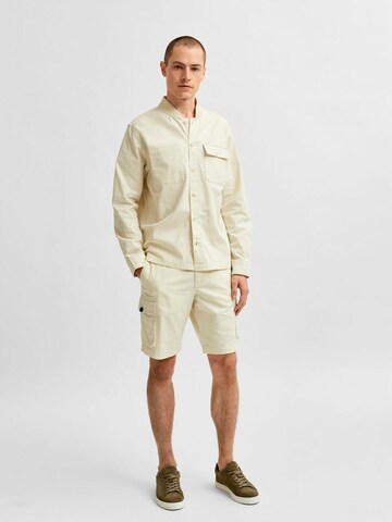 Veste mi-saison SELECTED HOMME en blanc