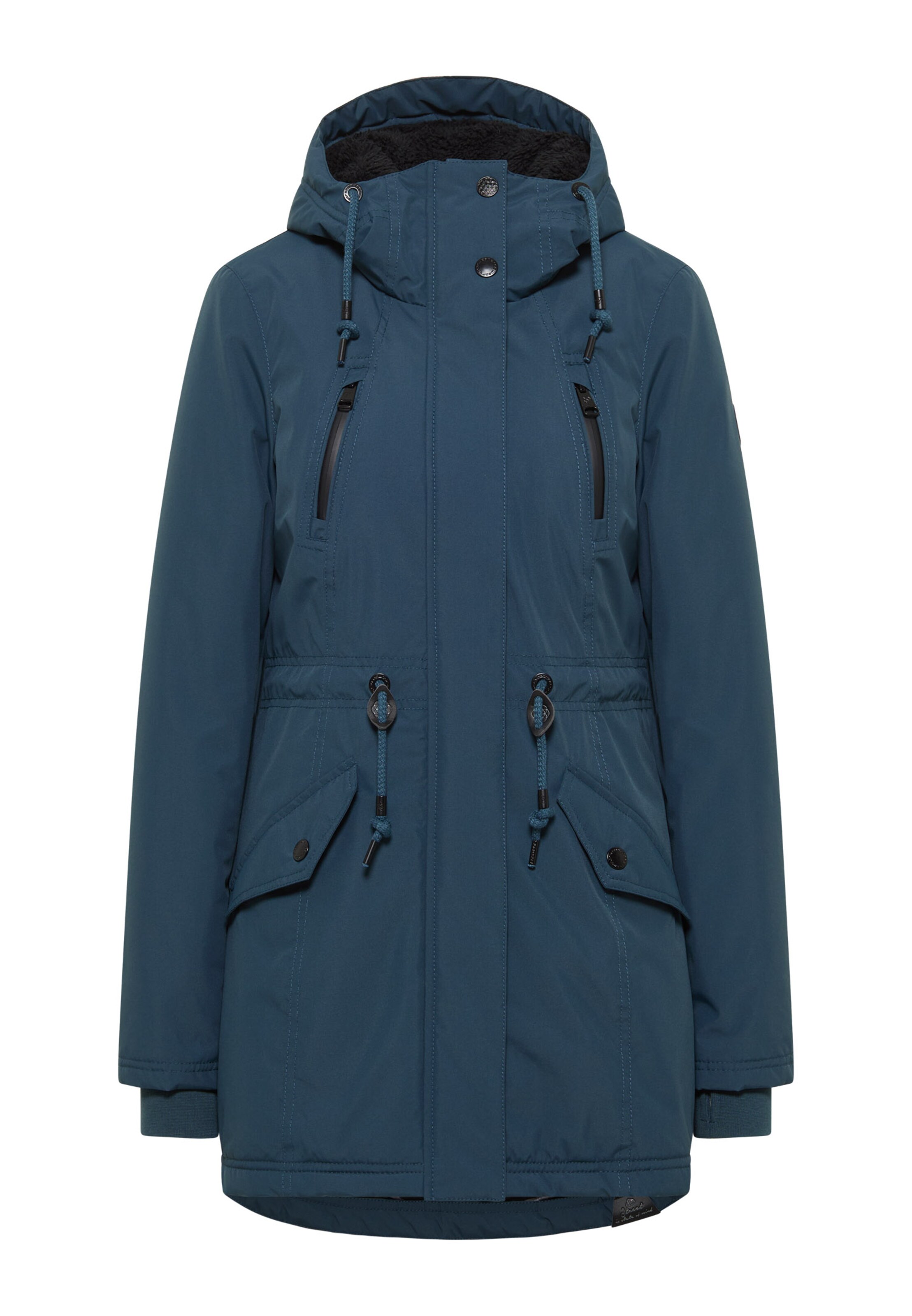 Parka mi-saison Ragwear en bleu : devant
