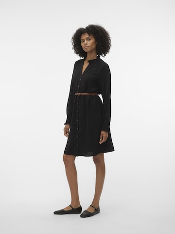 VERO MODA Shirt Dress 'VIBE' in Black