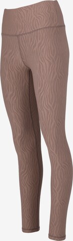 Athlecia Slimfit Tights 'Alma' in Braun