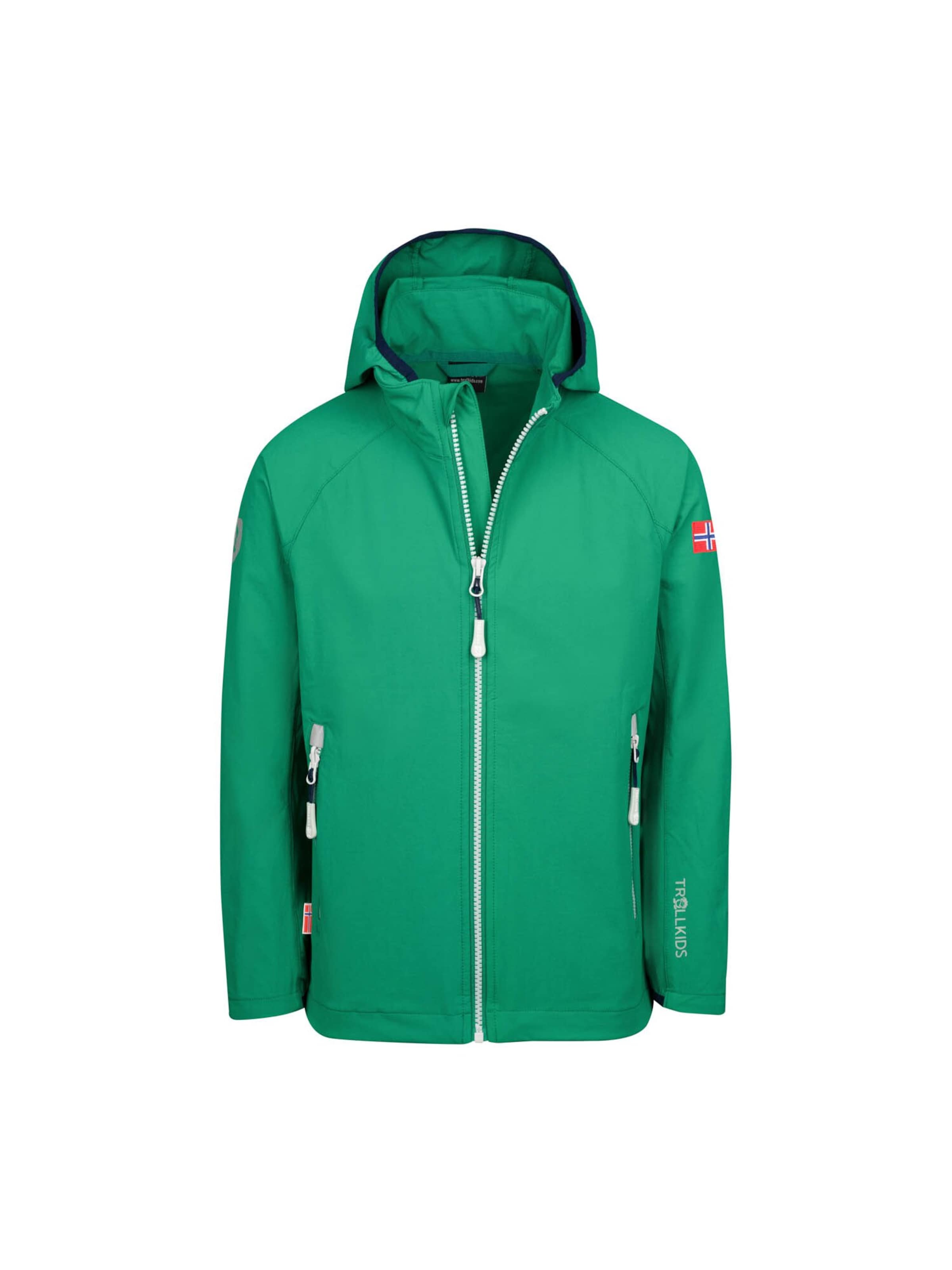 TROLLKIDS Outdoor jacket in Green: front