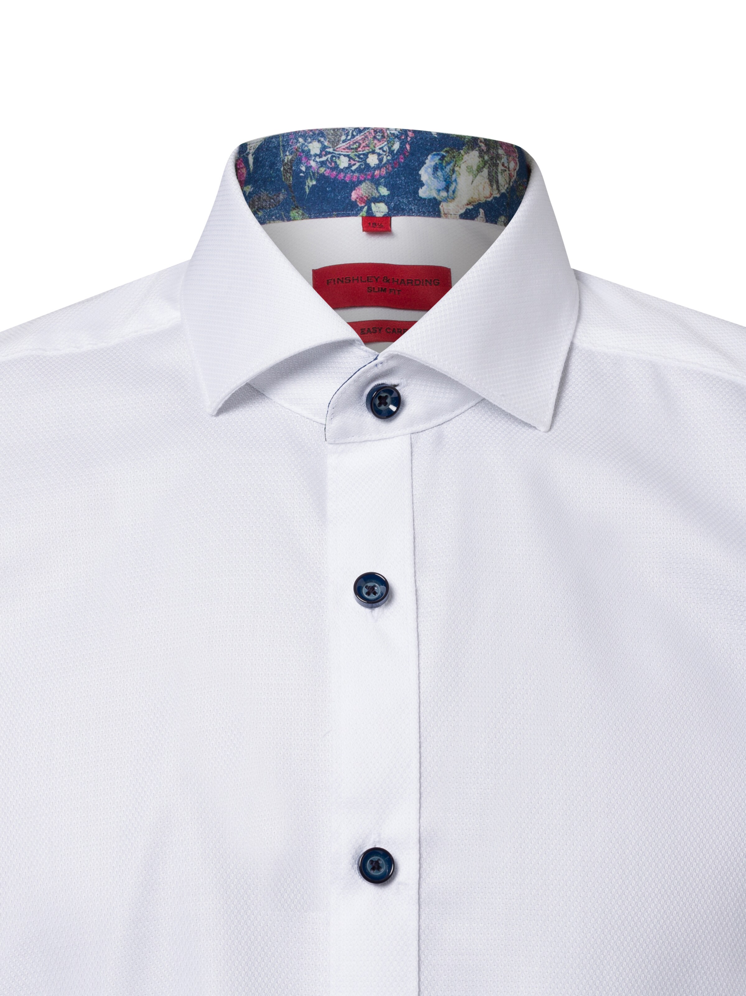 Finshley & Harding Slim Fit Hemd in Weiß