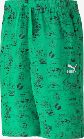 PUMA Kalhoty – zelená: přední strana