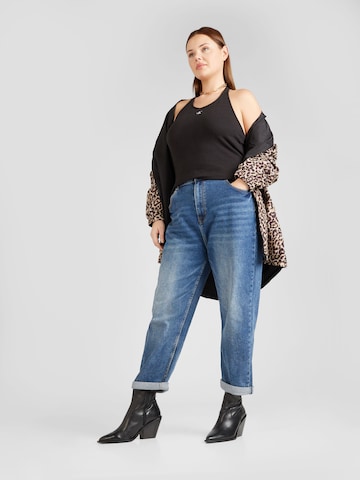 Calvin Klein Jeans Curve - Top de malha em preto