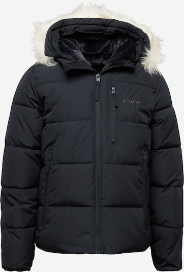 HOLLISTER Зимняя куртка в Черный / Белый, Обзор товара