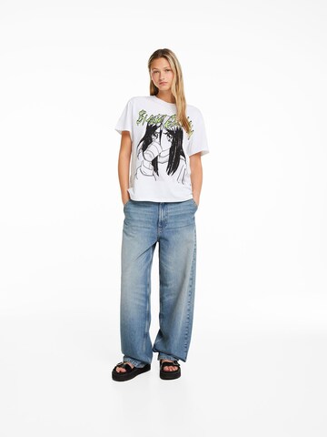 Bershka T-shirt i vit