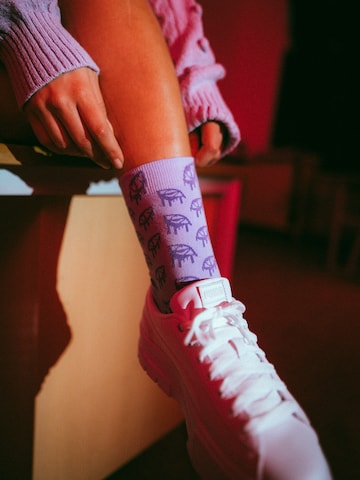 UNFOLLOWED x ABOUT YOU Socks 'NO SLEEP' in Purple