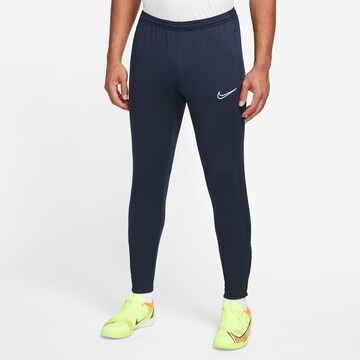 Coupe slim Pantalon de sport 'Academy 23' NIKE en bleu : devant