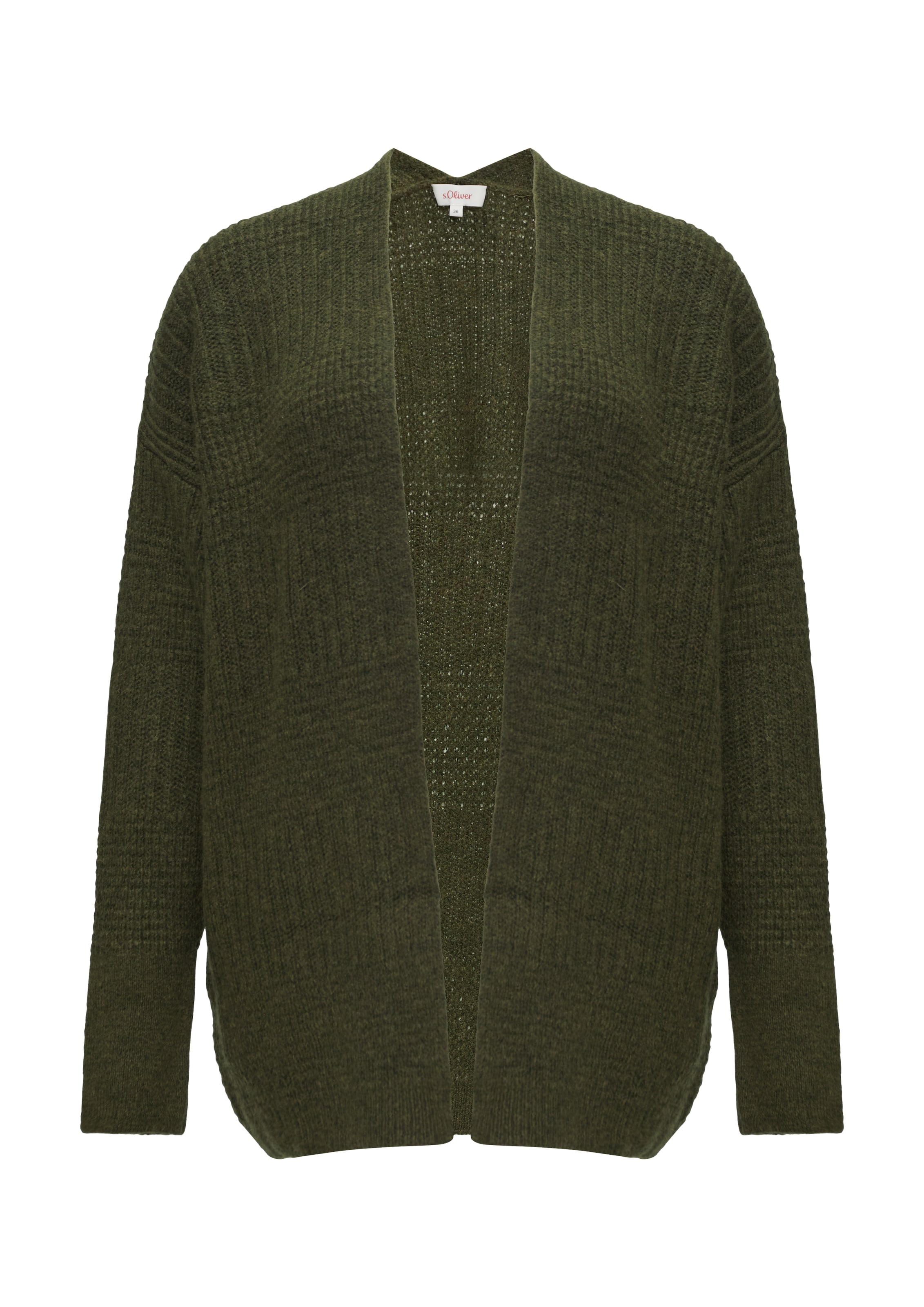 s.Oliver Πλεκτή ζακέτα σε πράσινο: μπροστά