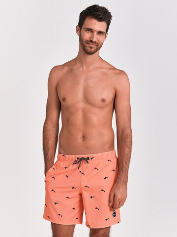 Shorts de bain Shiwi en orange : devant