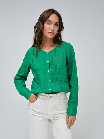 Salsa Jeans Blouse in Groen: voorkant