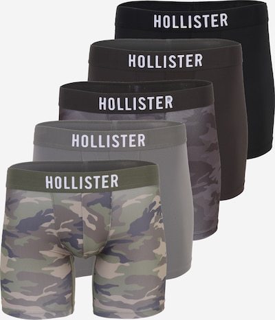 HOLLISTER Bokserishortsit koossa XS värissä harmaa / tummanharmaa / oliivi / musta, Tuotenäkymä