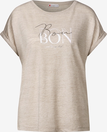 STREET ONE Shirt 'BON' in Beige: voorkant