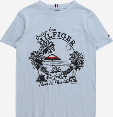 TOMMY HILFIGER Shirt 'GREETINGS FROM' in Blauw: voorkant