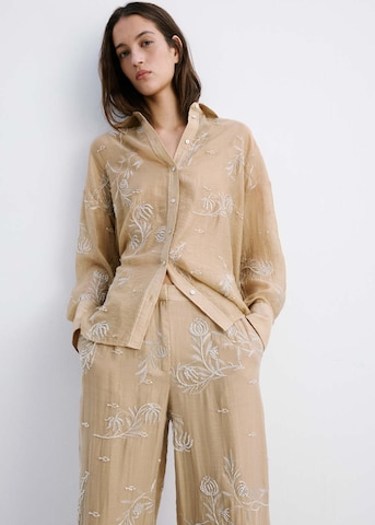 MANGO Loosefit Mütze 'Miso' in Beige