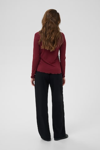 Cream Shirt 'Ribba' in Rot