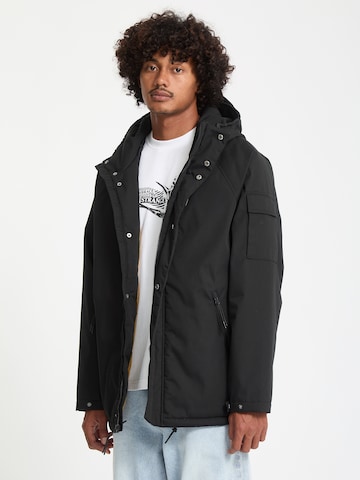 melns Volcom Funkcionāla jaka 'Stoke Stone II'