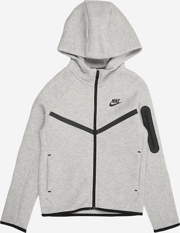 Nike Sportswear Jopa na zadrgo 'TCH FLC' | siva barva: sprednja stran