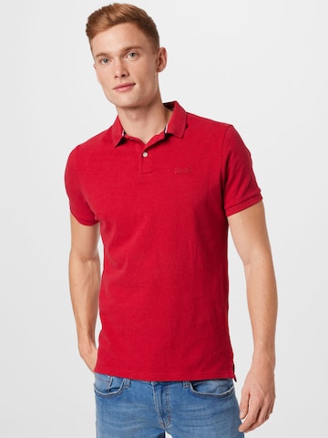 Superdry Shirt 'Classic' in Rood: voorkant