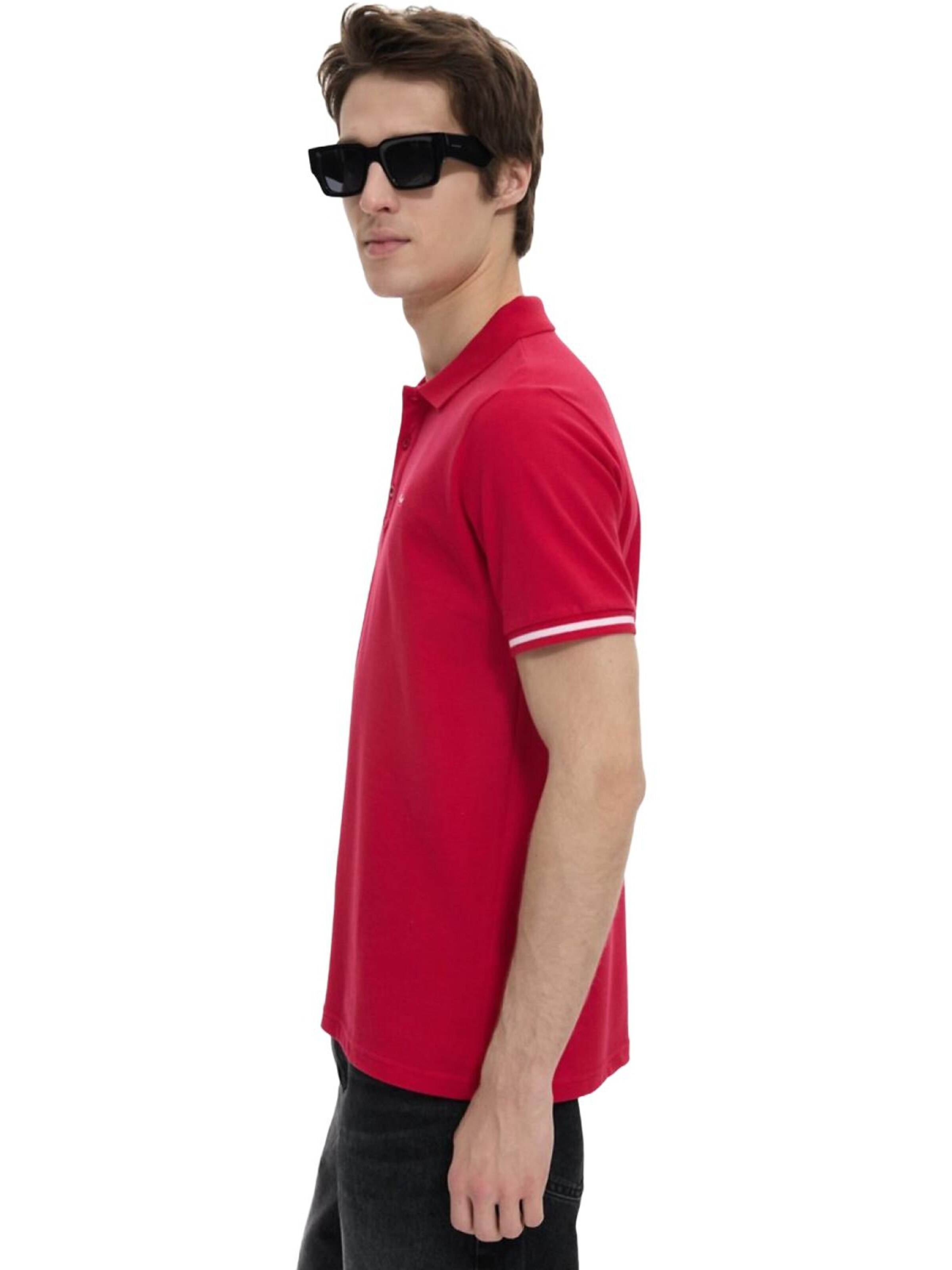 Maglietta 'LTB Jeans Herren-Polohemd mit Knöpfen' di LTB Jeans in rosso