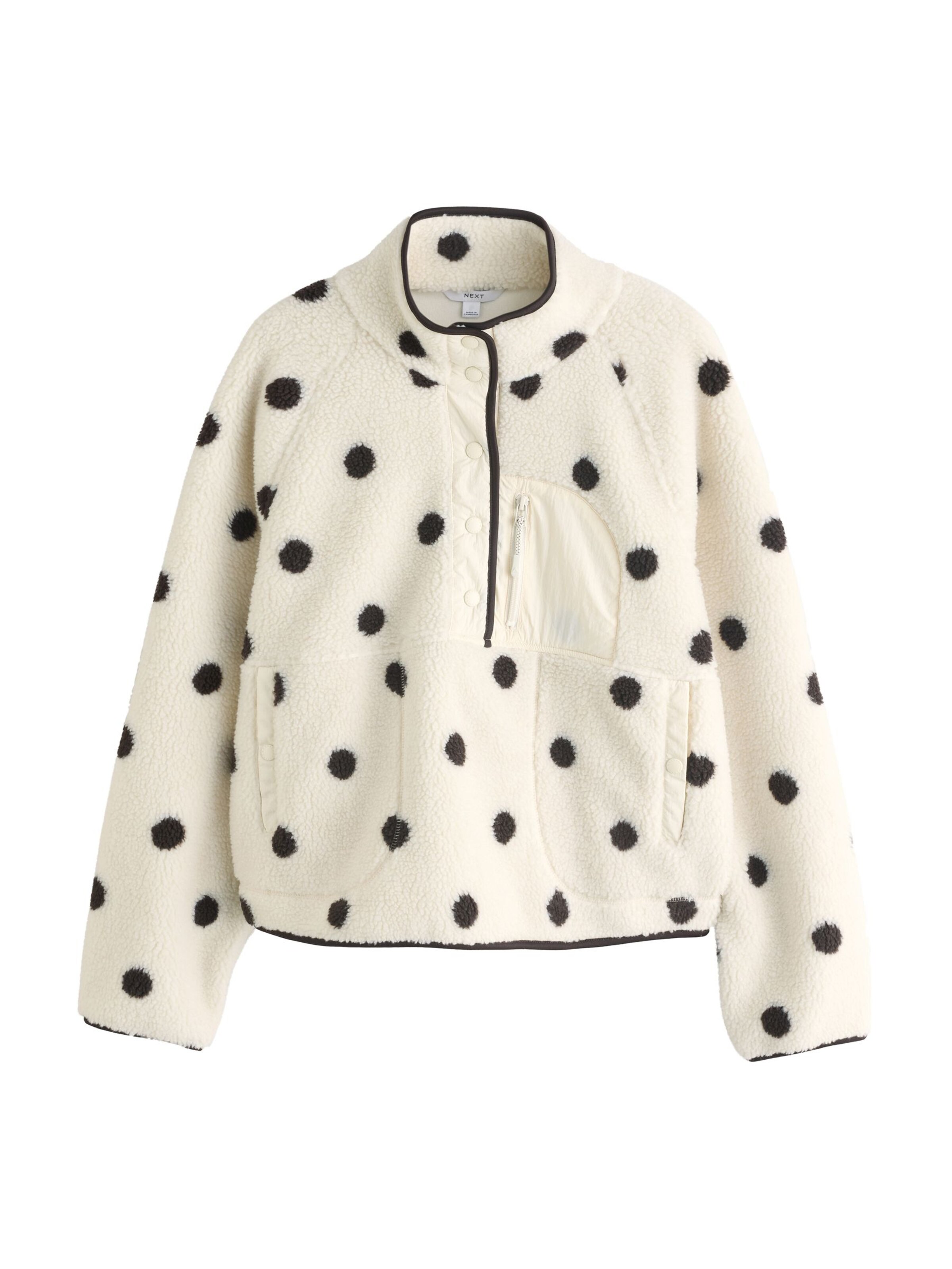 Giacca di pile Next di colore cioccolato / bianco, Visualizzazione prodotti