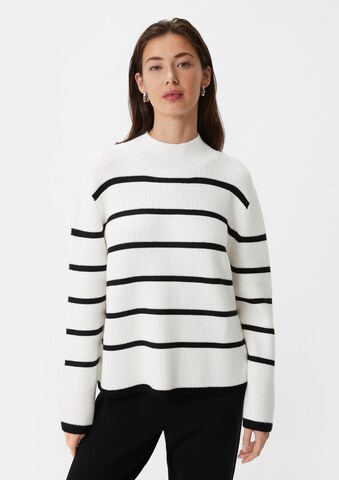 Pull-over comma casual identity en blanc : devant