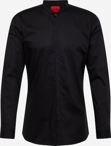 Slim fit Camicia 'Enrique' di HUGO Red in nero: frontale