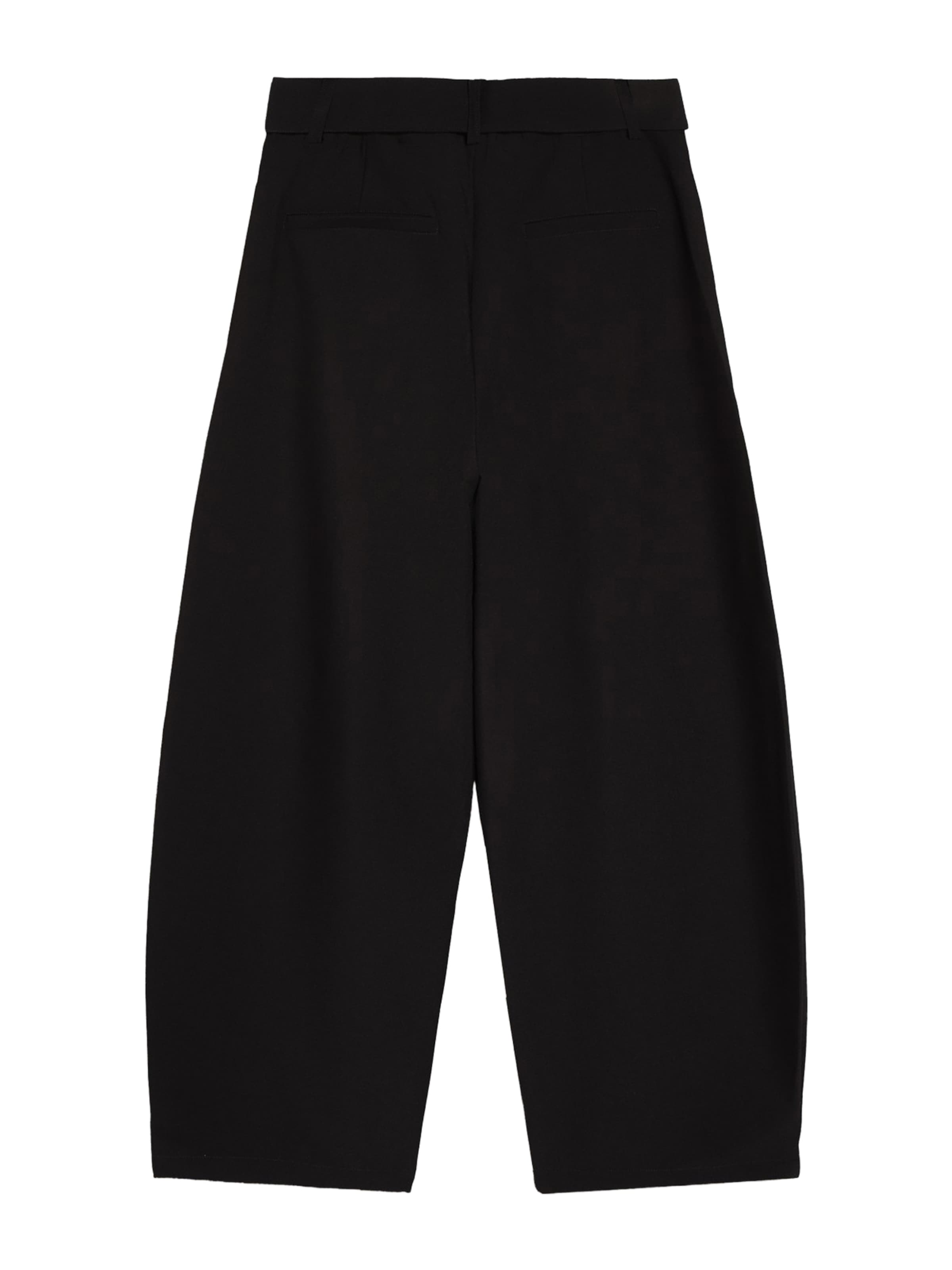 Barrel Pantalon à pince Bershka en noir