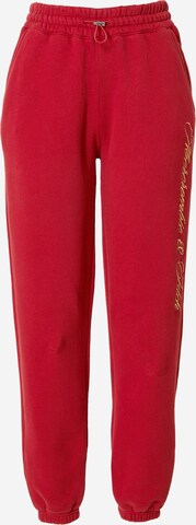 Abercrombie & Fitch Zúžený Kalhoty – červená: přední strana