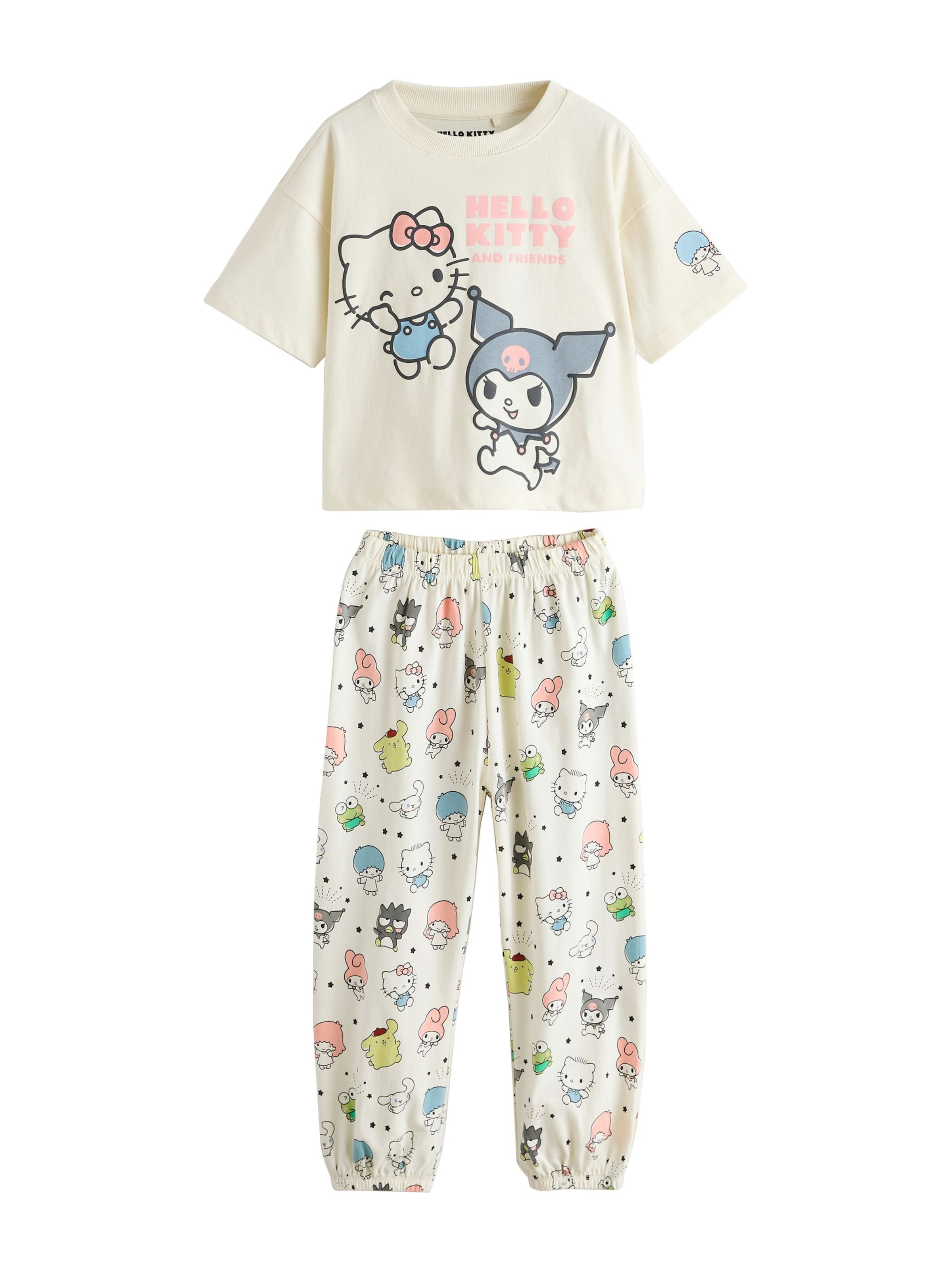 Next Schlafanzug 'Hello Kitty' in Beige