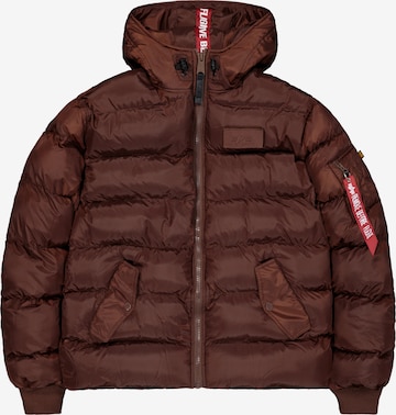 ALPHA INDUSTRIES Zimní bunda – hnědá: přední strana