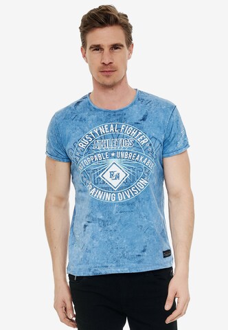 Rusty Neal Shirt in Blauw: voorkant