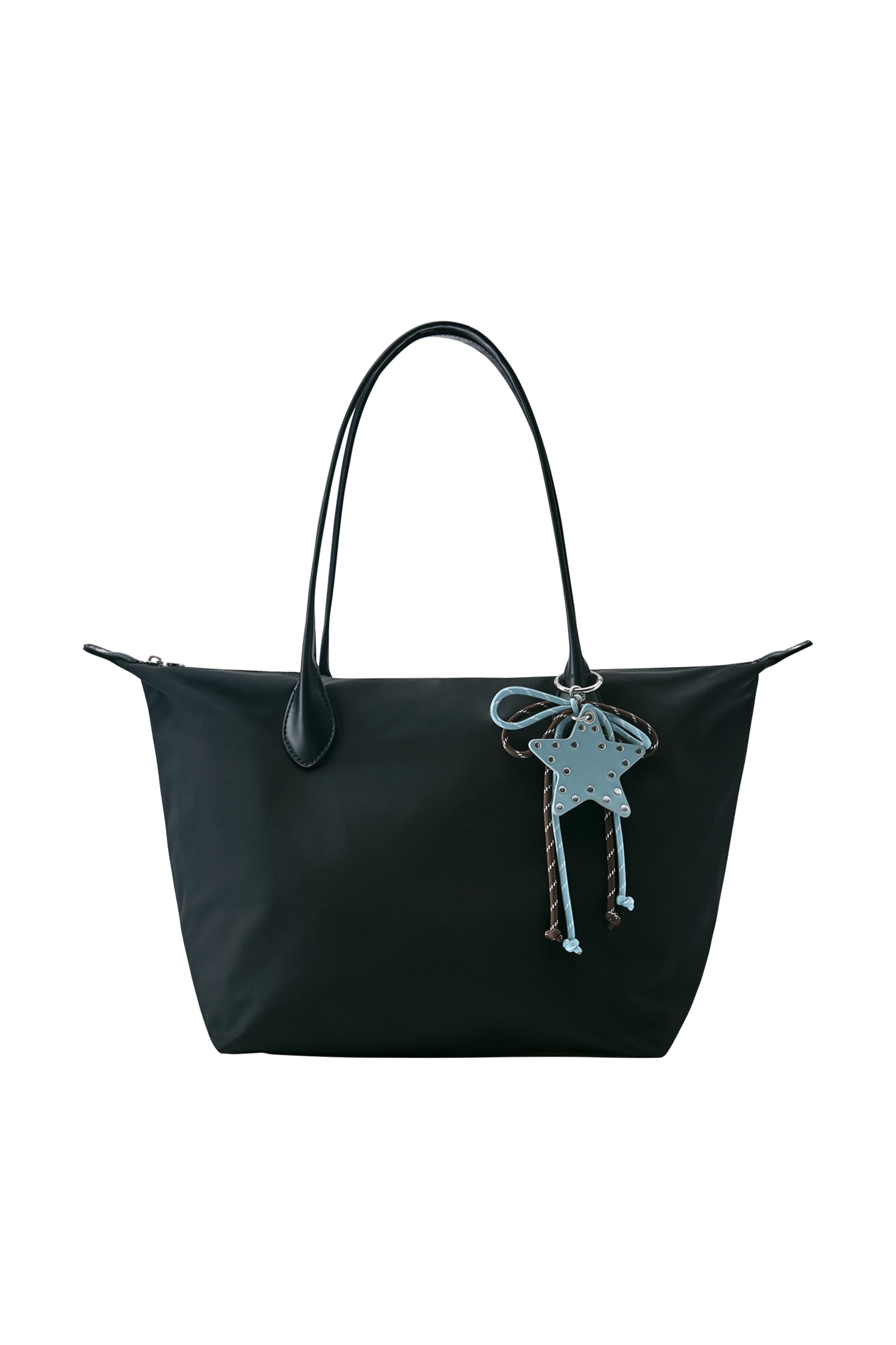 Pull&Bear Shopper i One Size i blue denim / sort, Produktvisning