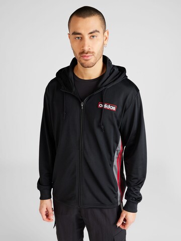 ADIDAS ORIGINALS Sweat jacket 'Adicolor Adibreak' in Black: front