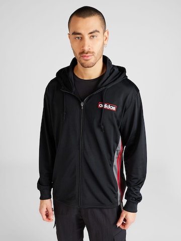 ADIDAS ORIGINALS - Sudadera con cremallera 'Adicolor Adibreak' en negro: frente