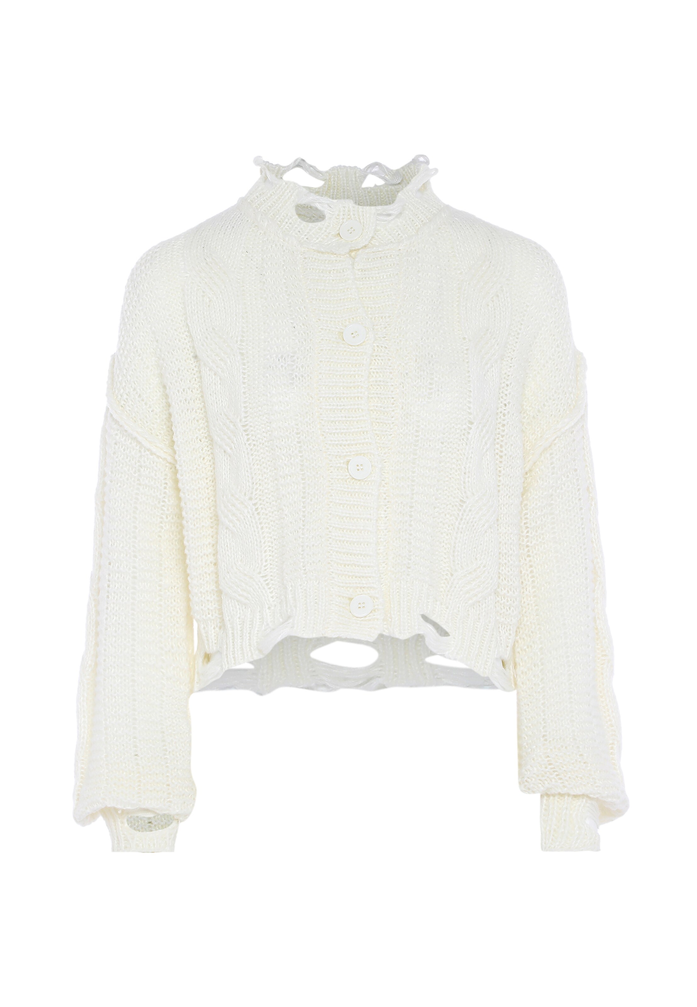 MYMO Kardigán - fehér: elől