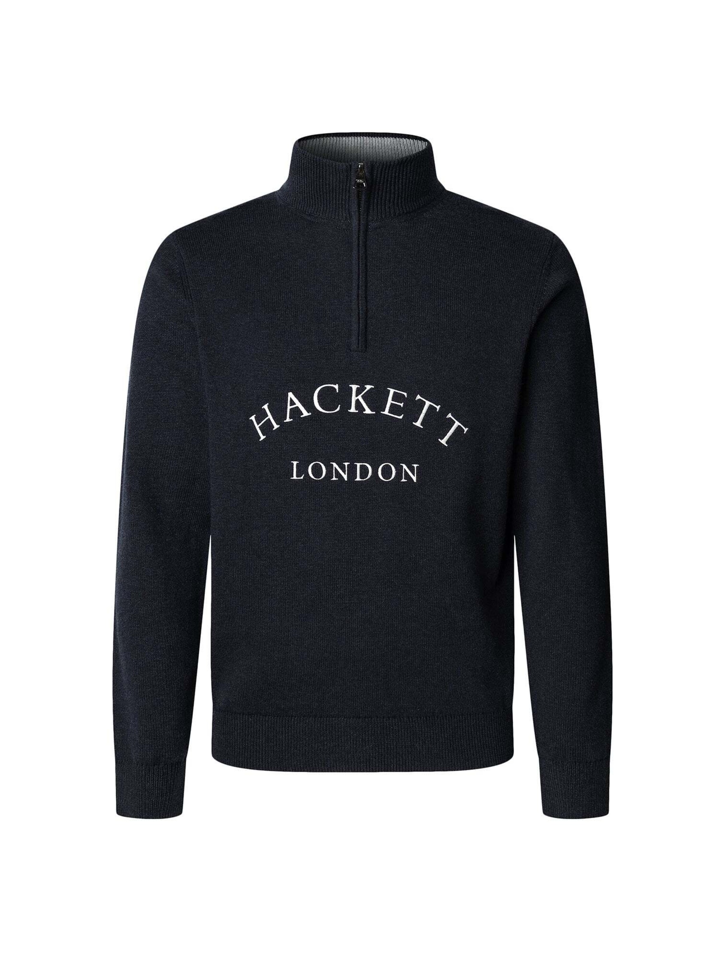 Hackett London Pullover 'Heritage' in dunkelblau / weiß, Produktansicht
