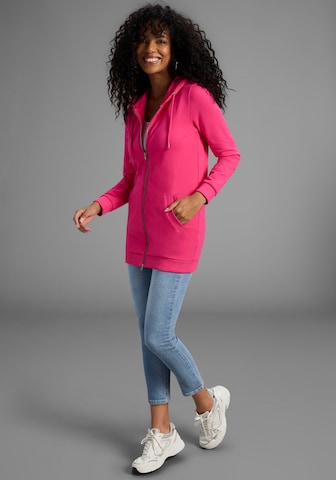 FLASHLIGHTS Zip-Up Hoodie in Pink
