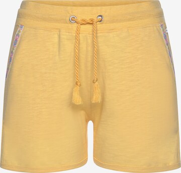 Regular Pantalon de pyjama BUFFALO en jaune : devant