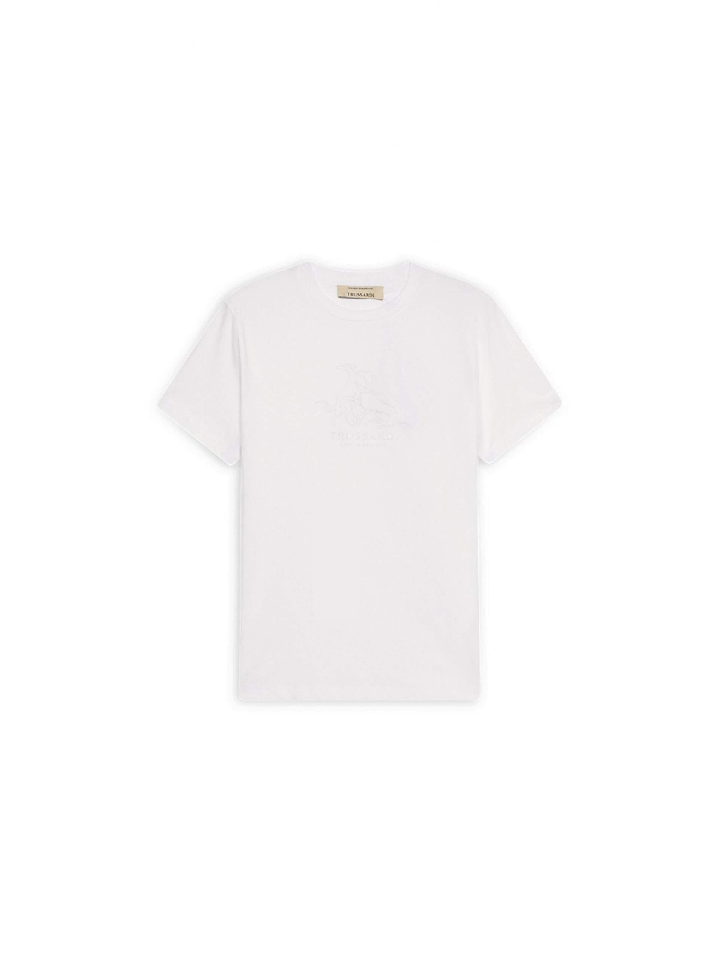 T-shirt Trussardi en blanc : devant